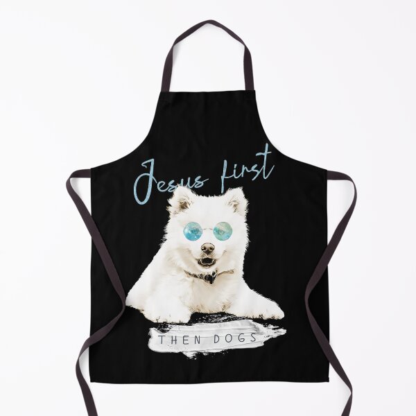 Item preview, Jesus First, Then Dogs - White fluffy Samoyed with Sunglasses. designed and sold by TheKingdomAttic.