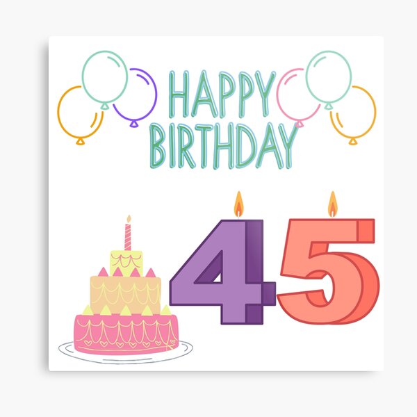 Impression Metallique Joyeux Anniversaire 55 Ans Happy Birthday 55 Par Sandokok Redbubble