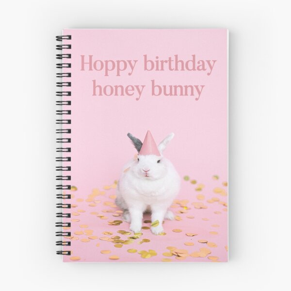 Item preview, Hoppy Birthday Honey Bunny designed and sold by elixandre.