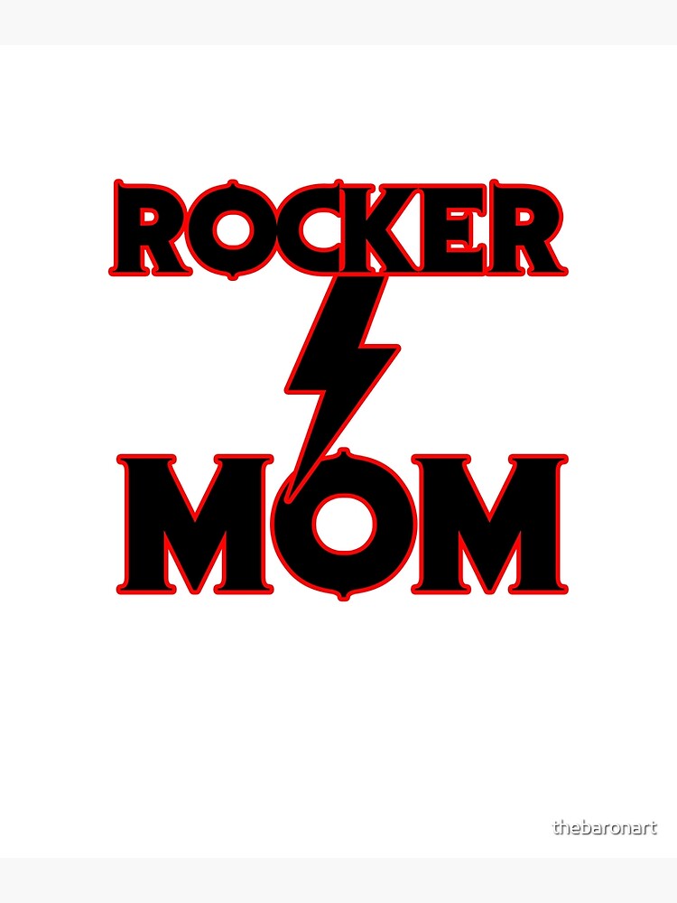 "Amazing Rocker Mom awesome black and red design for all the Rock n