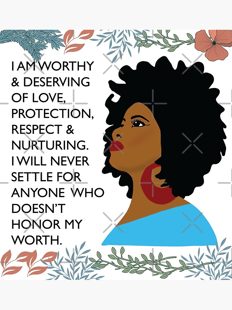 Protect Black Women Positive Affirmation Poster for Sale by  blackartmatters