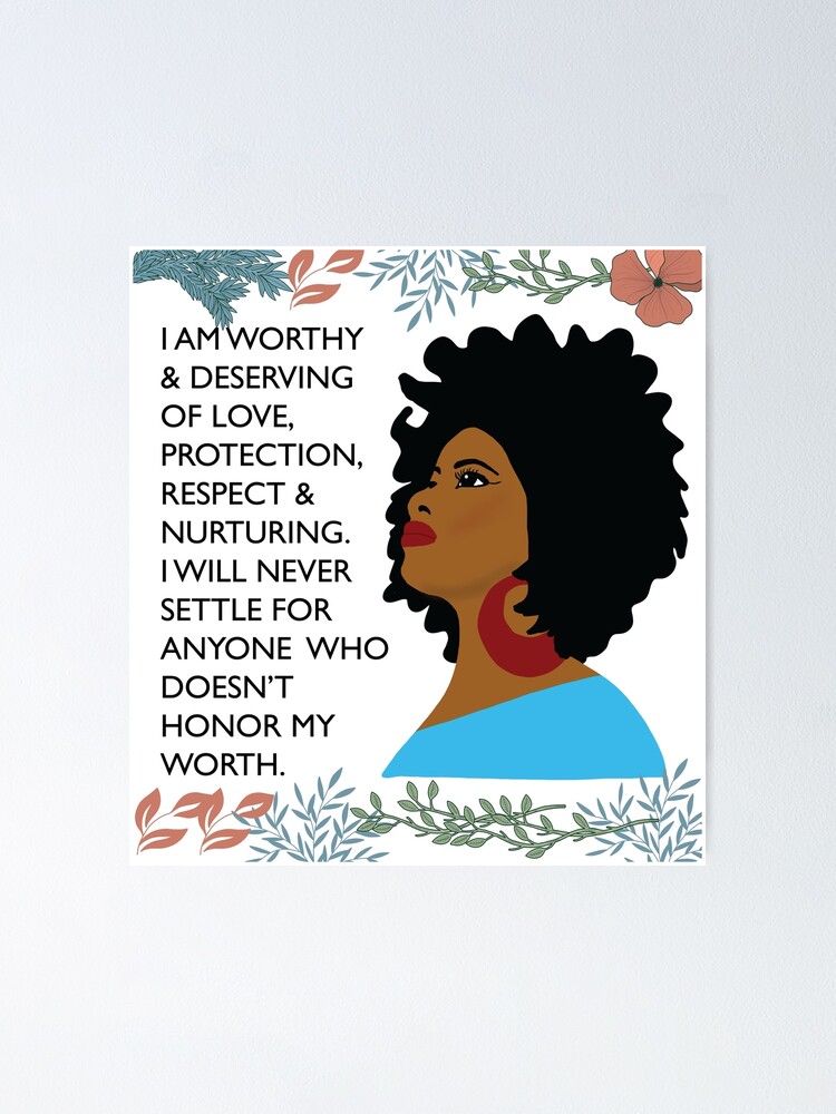 Protect Black Women Positive Affirmation | Poster