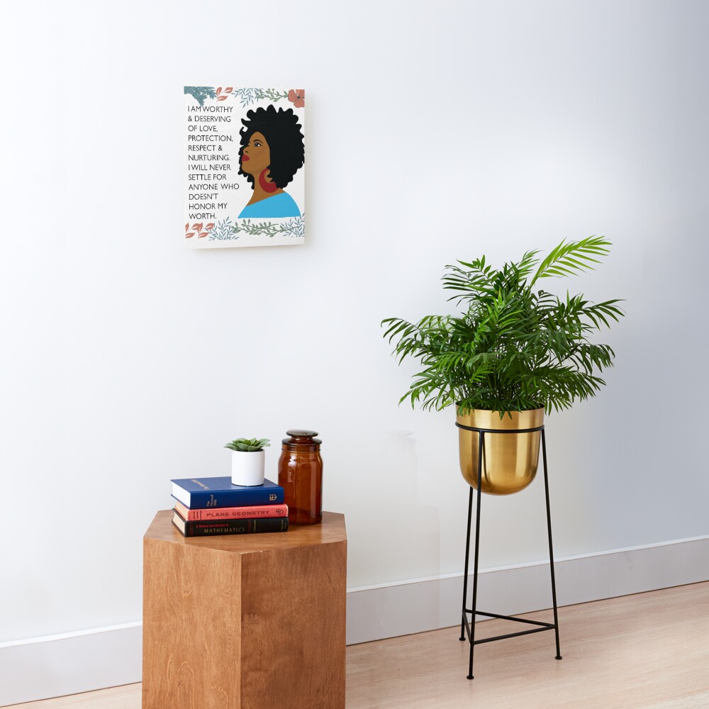Protect Black Women Positive Affirmation Mounted Print