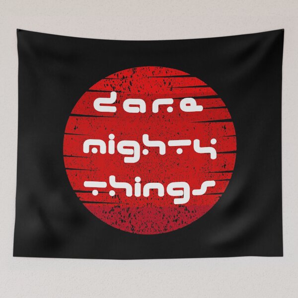 Item preview, Dare mighty things Mars message quote designed and sold by PG Illustration.