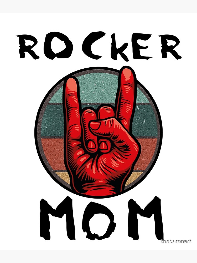 "Amazing Rocker Mom awesome black and red design for all the Rock n