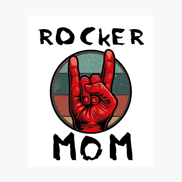 "Amazing Rocker Mom awesome black and red design for all the Rock n