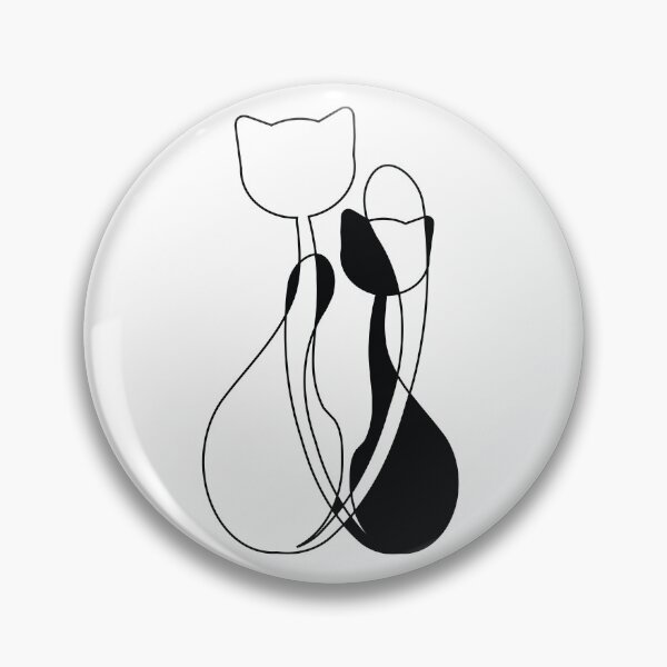 Item preview, Cat's couple silhouette designed and sold by Aenota.