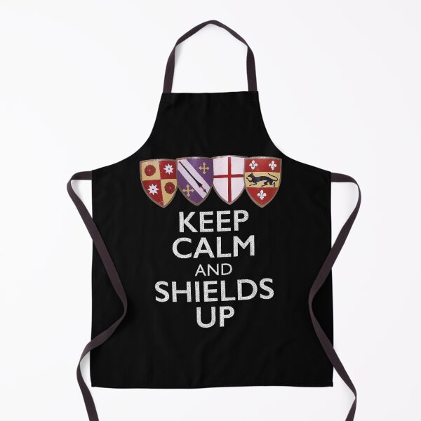 Item preview, KEEP CALM AND SHIELDS UP (light text/heater shields) designed and sold by ArtsArtyArt.
