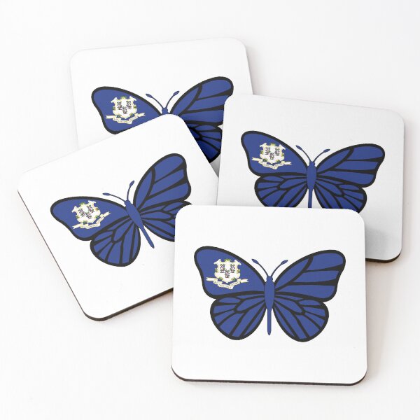 Item preview, State of Connecticut Flag Butterfly designed and sold by Gsallicat.