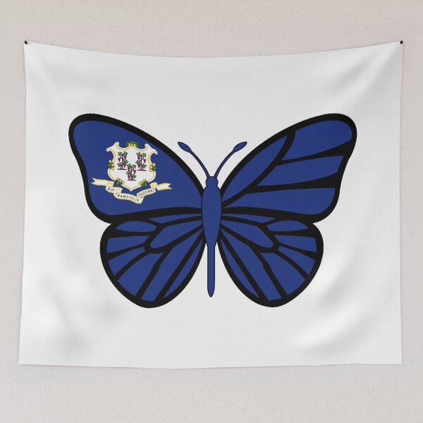 Item preview, State of Connecticut Flag Butterfly designed and sold by Gsallicat.