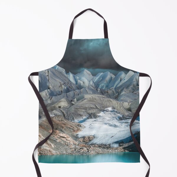 Item preview, Silver mountains dream land Rock white, teal blue lake and clouds designed and sold by August-E.