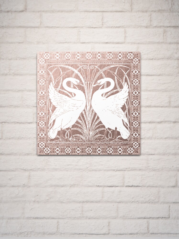 Thumbnail 2 of 4, Metal Print, Art nouveau, swanes,vintage,revamped art work, beautiful,victorian,Belle Epoque,Victorian designed and sold by love999.