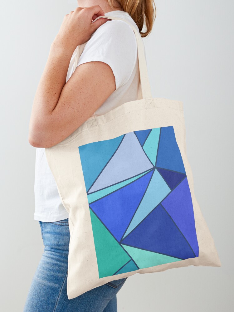 geometric tote bag