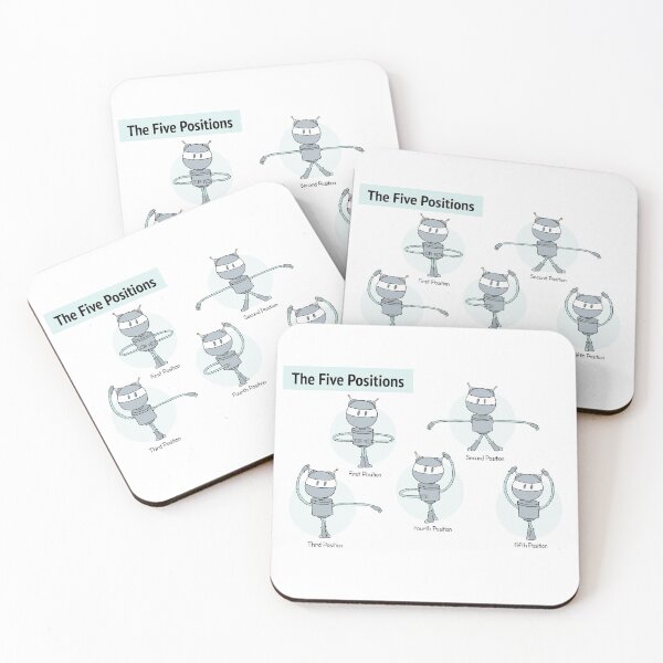 Item preview, The Five Ballet Feet Positions With Robots designed and sold by Otter-Grotto.