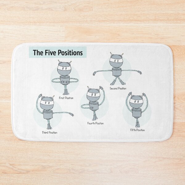 Item preview, The Five Ballet Feet Positions With Robots designed and sold by Otter-Grotto.