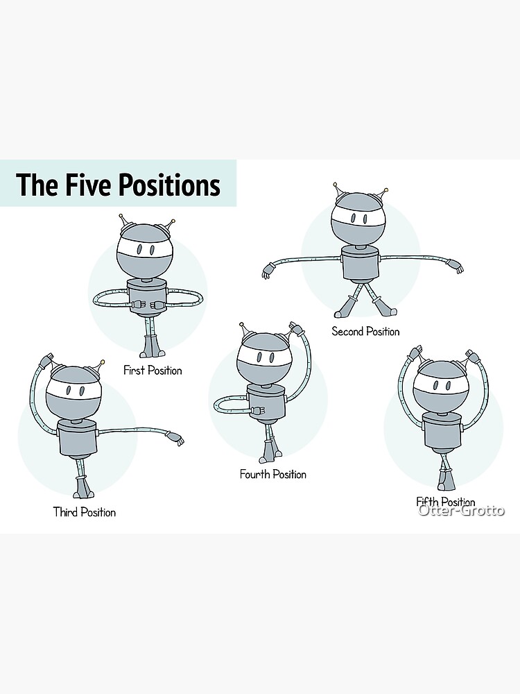 The Five Ballet Feet Positions With Robots by Otter-Grotto