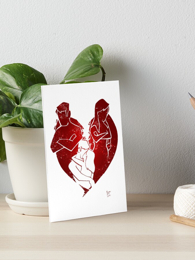 Thumbnail 1 of 2, Art Board Print, Broken Heart designed and sold by likemoyd.