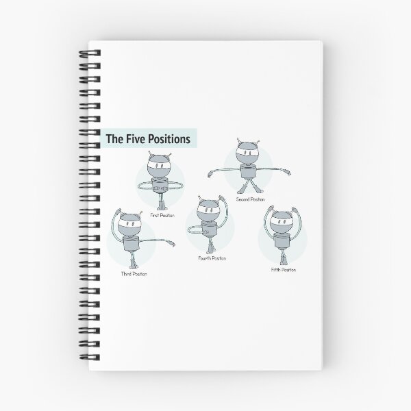Item preview, The Five Ballet Feet Positions With Robots designed and sold by Otter-Grotto.