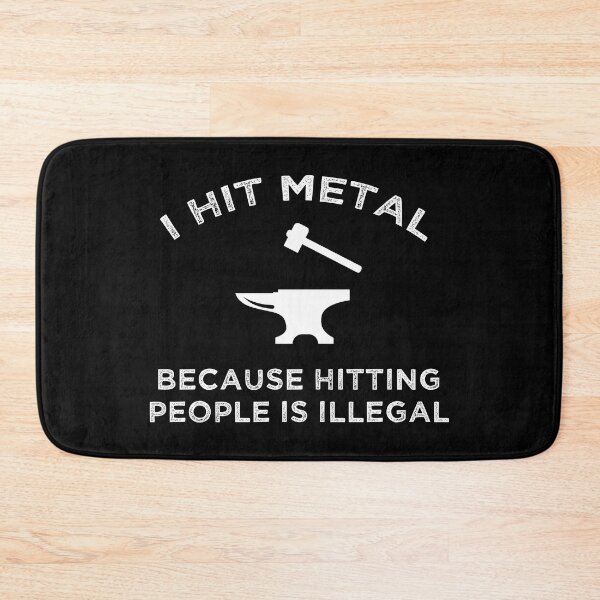 Item preview, I Hit Metal Because Hitting People Is Illegal designed and sold by Cat Lady Designs.