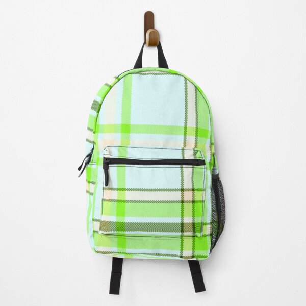 Item preview, Bright Green Light Blue and Cream 1x1 Twill Plaid designed and sold by patternedprints.
