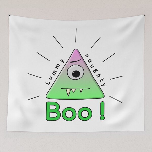 Item preview, Lummy Naughty - cute triangle monster - illuminati pun designed and sold by reIntegration.