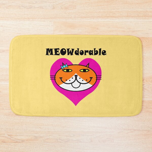 Item preview, MEOWdorable - PURRty Orange Kitty Face on a Pink Heart designed and sold by RawSunArt.