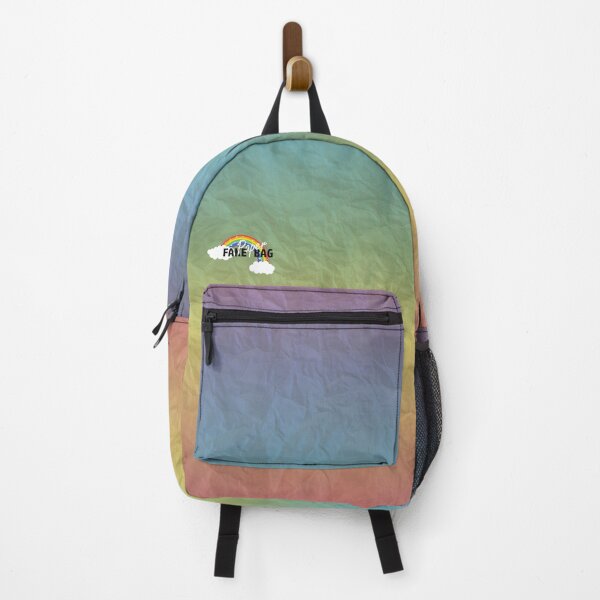 Item preview, Rainbow Pride Fake Paper Bag Backpack craft designed and sold by StudioLiteDaLu.