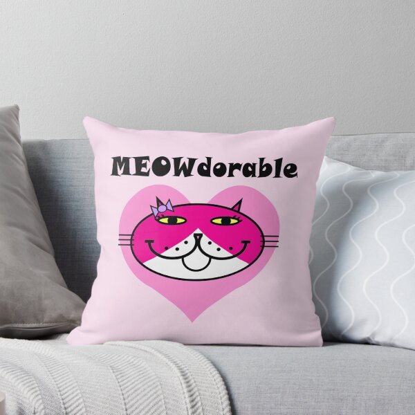 Item preview, MEOWdorable - PURRty Pink Kitty Face on a Pink Heart designed and sold by RawSunArt.