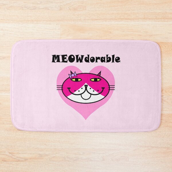 Item preview, MEOWdorable - PURRty Pink Kitty Face on a Pink Heart designed and sold by RawSunArt.