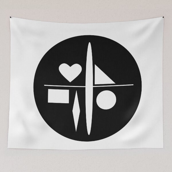 Item preview, Black and White Geometric Abstract 30 designed and sold by vortexatelier.