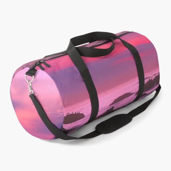 Item preview, Malibu pink aesthetic, dark shiny sky, sunrise, purple pink sky, rocks beach side designed and sold by August-E.
