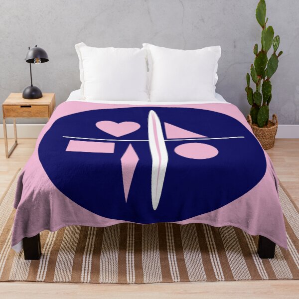 Item preview, Blue Pink and White Geometric Abstract 31 designed and sold by vortexatelier.
