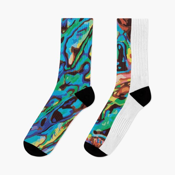 Item preview, New Zealand Paua Abalone Blue Green Yellow Sea Shell Graphic Pattern designed and sold by Ciara Shortall.