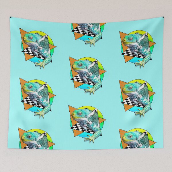 Item preview, Blue Iguana  | Retro Reptile  designed and sold by theBlueKazoo.