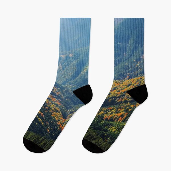Item preview, Wild garden hillside sunrise, meadow mountains, green forest designed and sold by August-E.