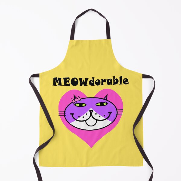 Item preview, MEOWdorable - PURRty Purple Kitty Face on a Pink Heart designed and sold by RawSunArt.