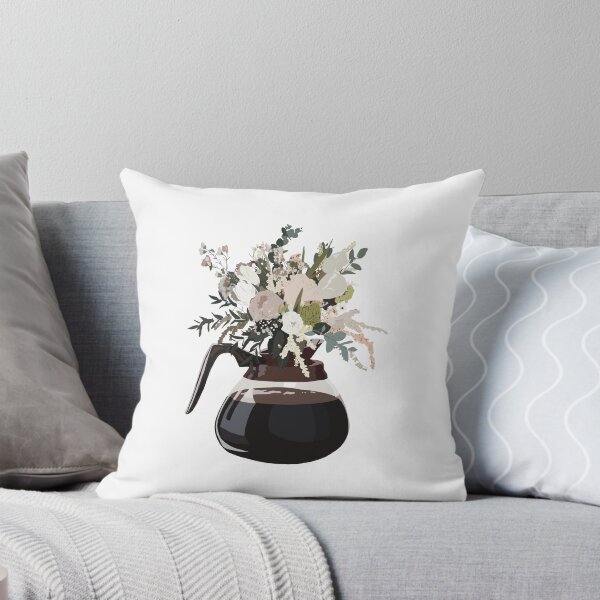 Item preview, Coffee Pot of Flowers designed and sold by CaffeinatedVibe.