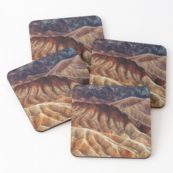 Item preview, Badland, color shaded rich valley summit, red, brown, orange, yellow, dry desert designed and sold by August-E.