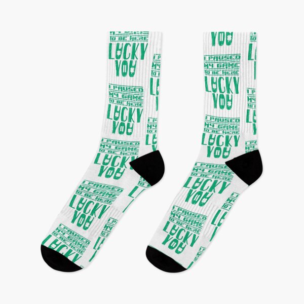 Item preview, I paused my game to be here lucky you saint patrick day gamer gift for men and women. designed and sold by TheFlipRepublic.
