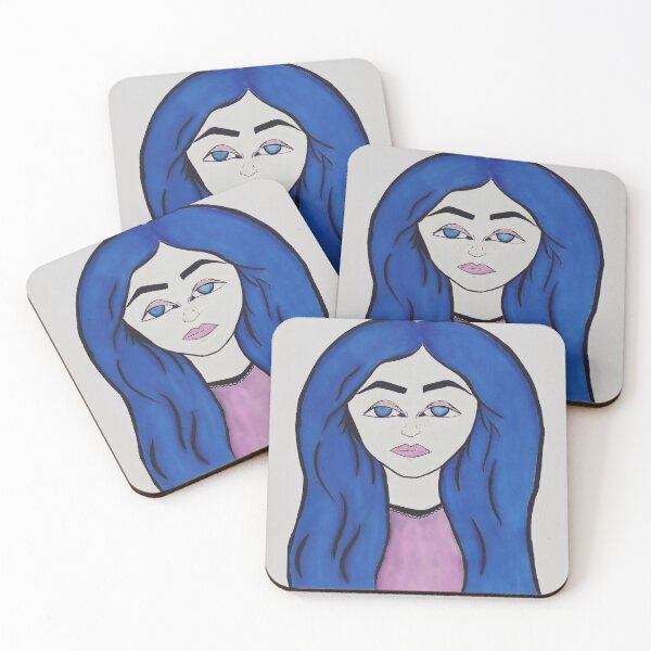 Aperçu de l'œuvre Fille aux cheveux bleus créée et vendue par Monica-Mendez.