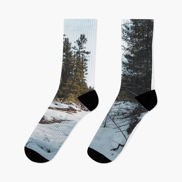 Item preview, Winter River Surrounded by Forest-Minnesota Landscape Photography designed and sold by anthonylonder.