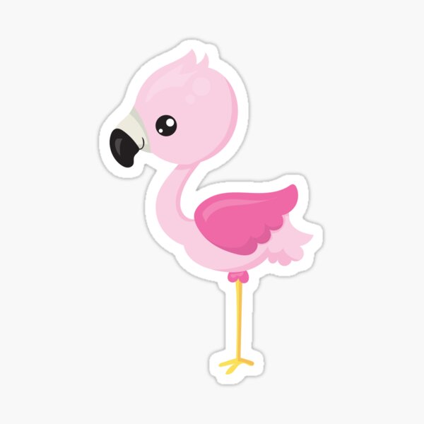 Adorable Baby Pink Flamingo Sticker
