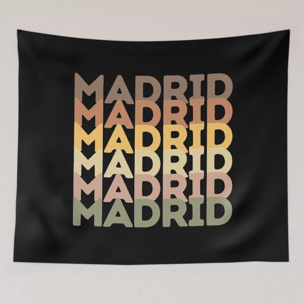 Item preview, Madrid Retro Typography Vintage Colors designed and sold by Hoiho Adventure Shirts.
