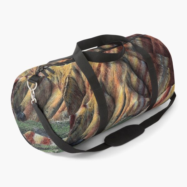 Item preview, Badland, acid mountains, color shaded rich valley summit, red, white, brown, orange, yellow, dry desert designed and sold by August-E.