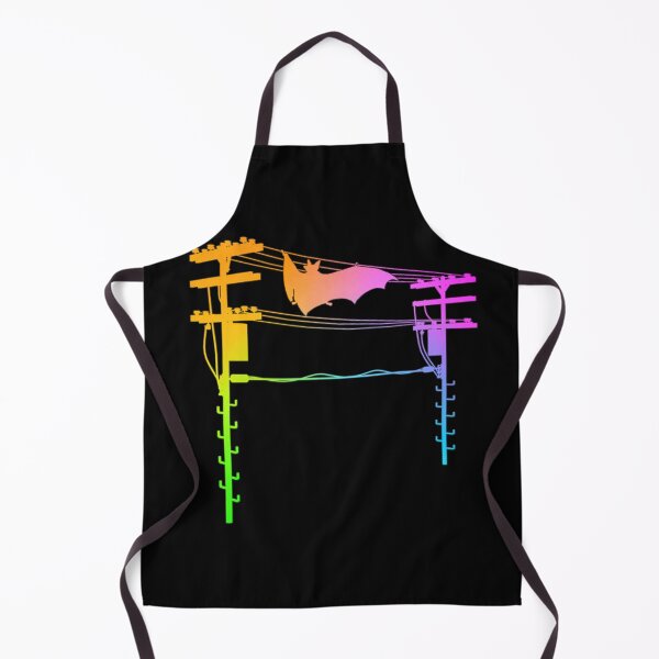 Item preview, Flourescent Rainbow Telegraph Pole, Phone Line Cable - Bat Hanging designed and sold by TheKingdomAttic.