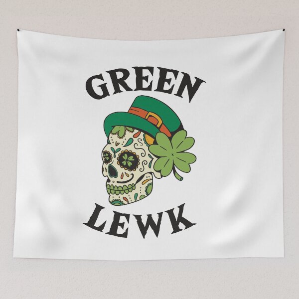 Item preview, Skulls and green dias de muertes saint patrick day gamer gift for men and women. designed and sold by TheFlipRepublic.