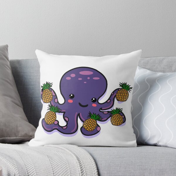 Item preview, Pineapple Octopus | Cute Purple Kawaii Octopus with Pineapples designed and sold by Rabbitti.