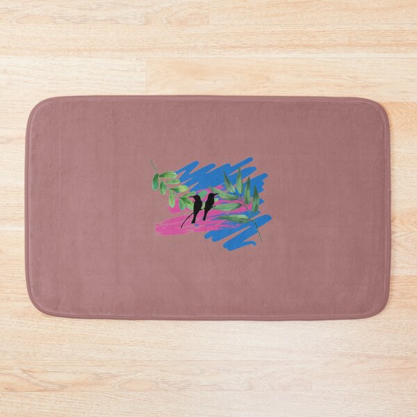 Item preview, Abstract artwork of two black love birds chilling out ! designed and sold by Byoudesigns.
