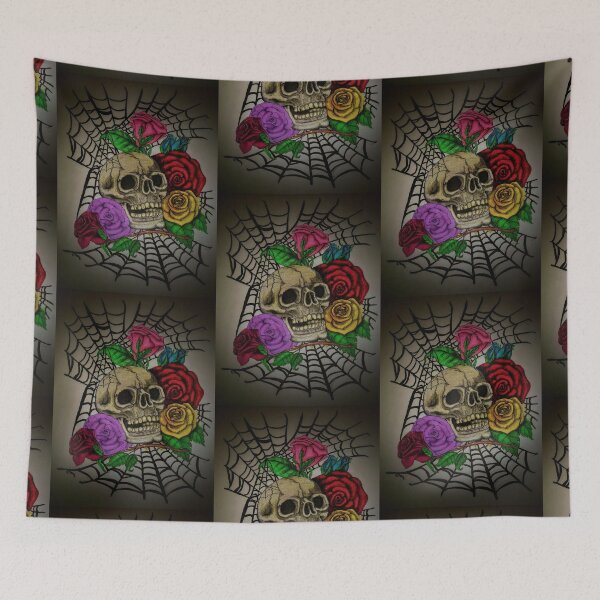 Item preview, Skulls and flowers designed and sold by Tees2C.