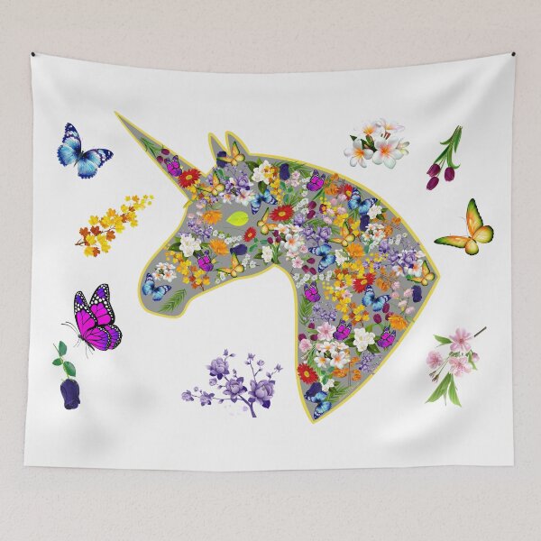Item preview, Unicorn and Flowers designed and sold by Intriguing Eclectives by Janelle  K.